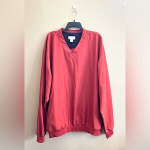 Cutter & Buck Rust Orange Windbreaker Pullover